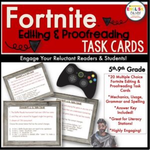 Fortnite Editing & Proofreading Task Cards