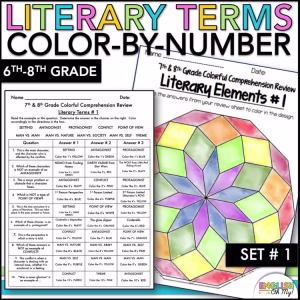 Literary Terms Review Color By Number
