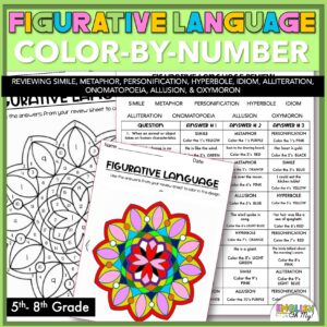 Figurative Language Review Color by Number