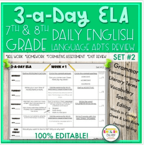 3-a-Day ELA {SET 2}-English Language Arts Review
