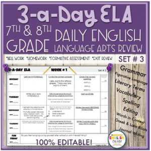 3-a-Day ELA {SET 3}-English Language Arts Review