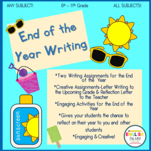 End of the Year Letter Writing Activities