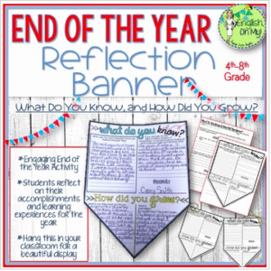 End of the Year, Banner, Reflection, Writing