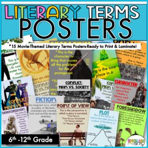 Literary Terms Posters, Movie Themed {1st EDITION}