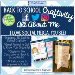 Back to School-Craftivity-All About Me, I Love Social Media, You See!