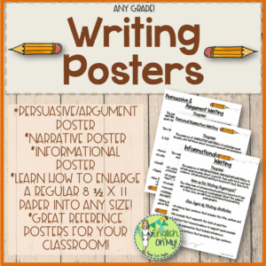 Writing Posters-Informational, Argument, Narrative Writing