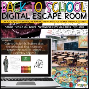 Back to School Digital Escape Room