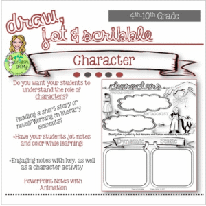 Character-Draw, Jot, & Scribble, Coloring Notes
