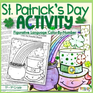 St. Patrick's Day Activity, Figurative Language, Color by Number