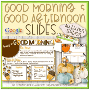 EDITABLE Autumn Daily Schedule Slides