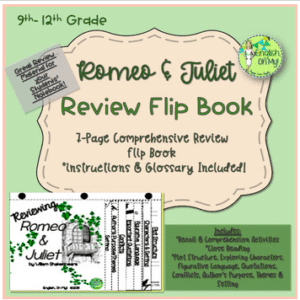 Romeo and Juliet- Character Review Flip Books