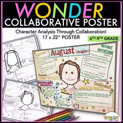 Wonder Character Analysis Collaborative Poster Activity