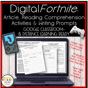 Digital Fortnite Reading Comprehension Activity