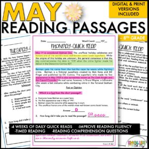 May Reading Passages