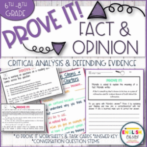 Fact & Opinion Task Cards Activity