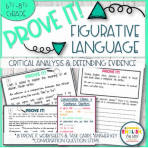 Figurative Language Task Cards Activity