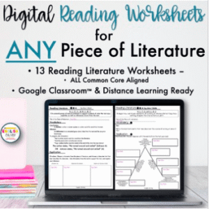 Digital Reading Worksheets for ANY Piece of Literature