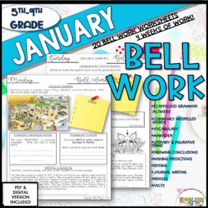 January Bell Ringers Bell Work Daily Homework Winter