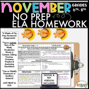November ELA Spiral Review