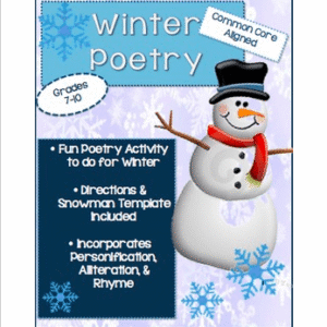 Winter Poetry: Figurative Language Activity
