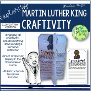 Martin Luther King Jr. Day Craftivity- Elementary