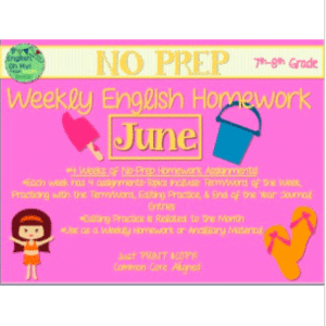 June NO PREP Homework
