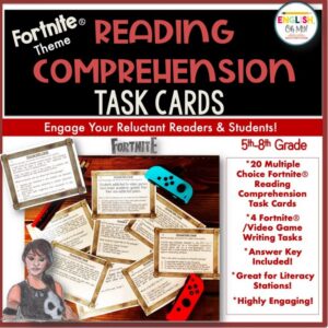 "Escaping the Fortnite" Reading Comprehension Task Cards