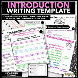 Introduction Writing Menu