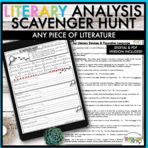 Literary Analysis Scavenger Hunt