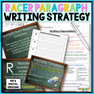 RACES Paragraph Writing Activity