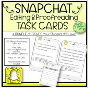 Snapchat Editing Task Cards