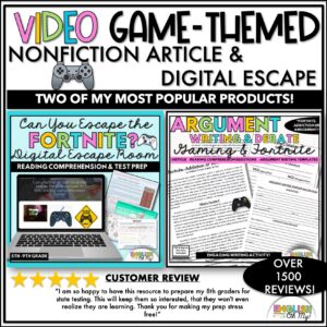 Fortnite Reading Activities Bundle