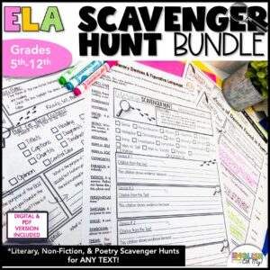 ELA Scavenger Hunt BUNDLE