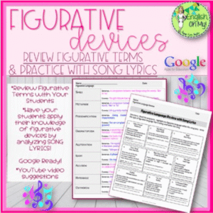 Figurative Language and Song Lyrics Activity