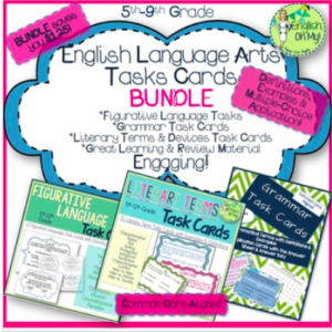 English Language Arts Task Card BUNDLE