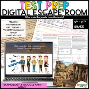 ELA Test Prep Digital Escape Room