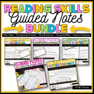 Guided Notes Bundle - Reading Skills & Reading Strategies