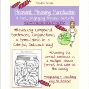 Compound Sentences Color-by-Number Activity