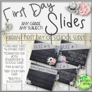 First Day of School Slides