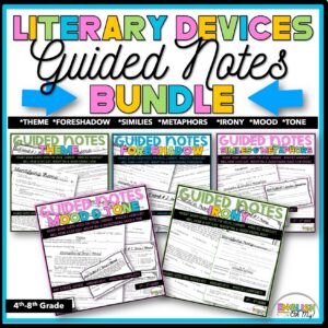 Literary Devices Guided Notes Bundle