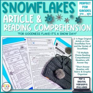Snowflake Winter Article & Reading Comprehension