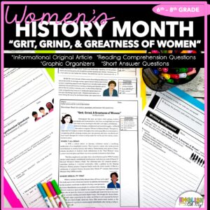 Women's History Month Article & Reading Comprehension