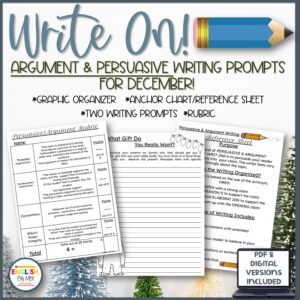 Argument and Persuasive Writing Prompts (December)