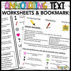 Annotating Text Bookmark