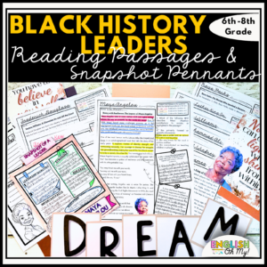 Black History Month Short Reading Passages & Pennants