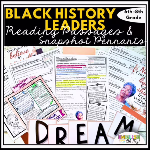 Black History Month Short Reading Passages & Pennants