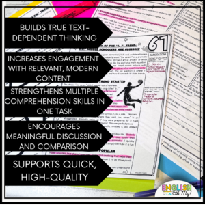 6 7 Activities Reading Comprehension & Writing Activities - English, Oh My!