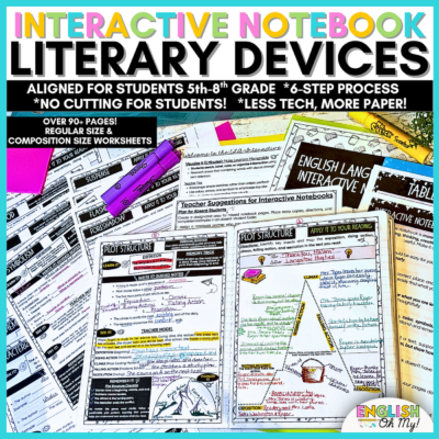 Interactive Notebooks Literary Devices